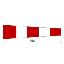Manga o Cono de Viento Aro 90 cms - Colores Rojo y Blanco
