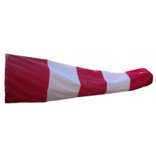 Manga o Cono de Viento Aro 60 cms - Colores Rojo y Blanco (Largo Extra)